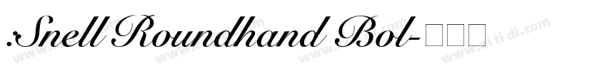 :Snell Roundhand Bol字体转换